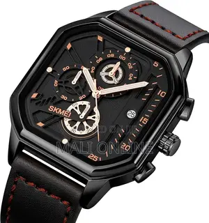 Skmei 1963 Chronograph Quartz Watch for Men Leather Strap