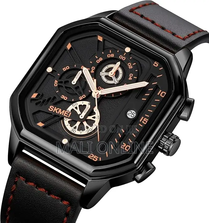 Skmei 1963 Chronograph Quartz Watch for Men Leather Strap