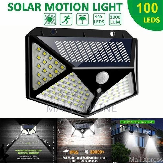 100 Led Solar Pir Motion Sensor Wall Light Outdoor Security Lamp - thumbnail 2
