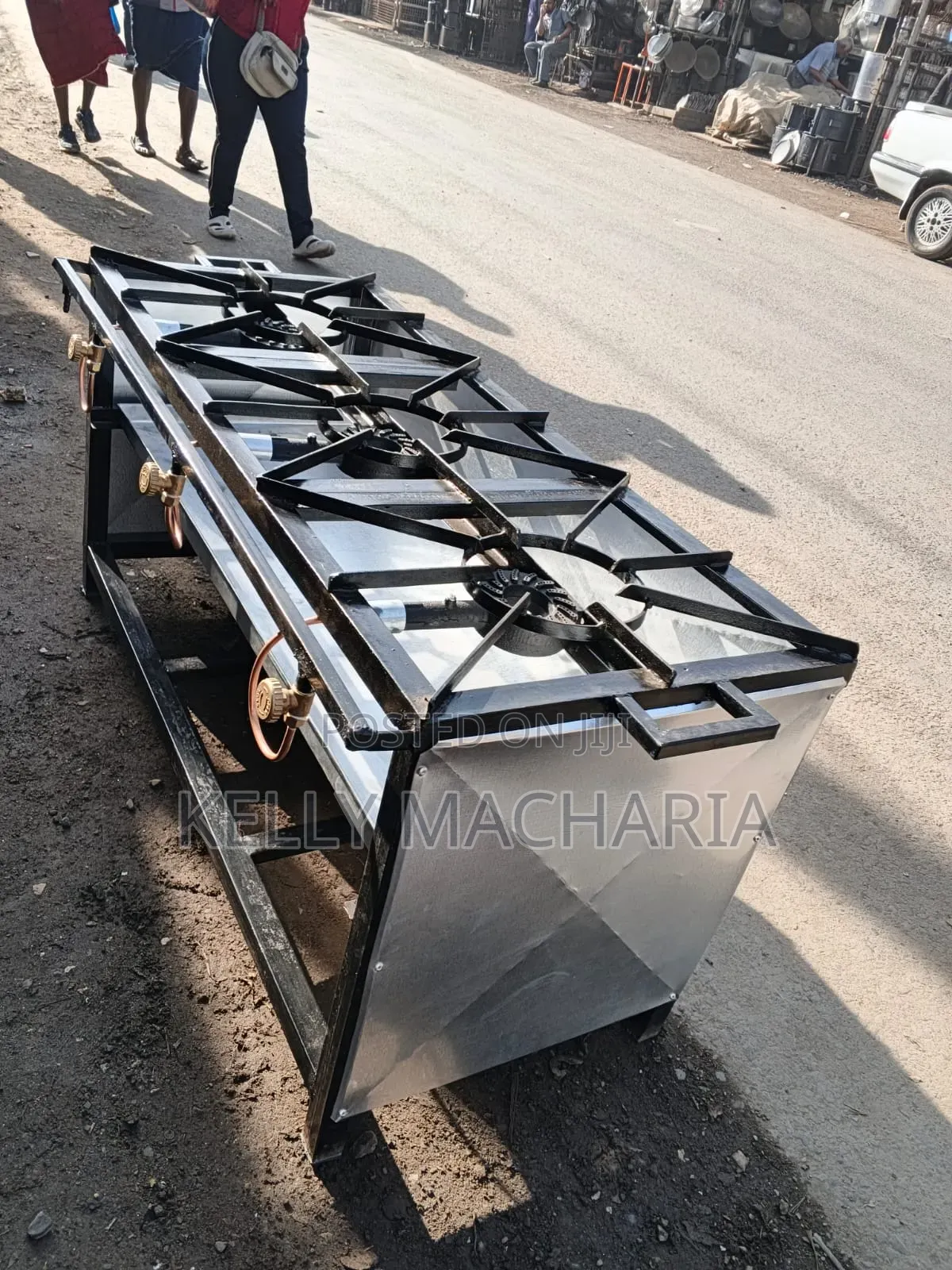 Commercial Closed Three Burner Gas Grill Jikos