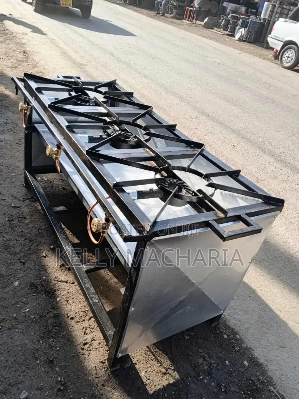 Commercial Closed Three Burner Gas Grill Jikos