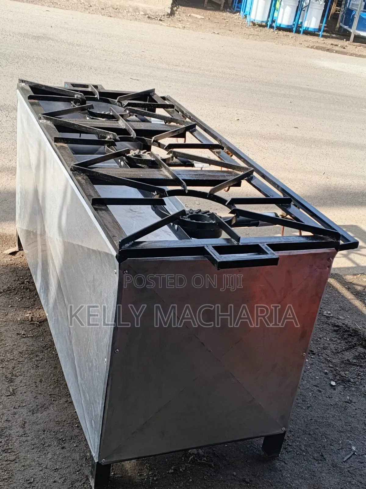Commercial Closed Three Burner Gas Grill Jikos