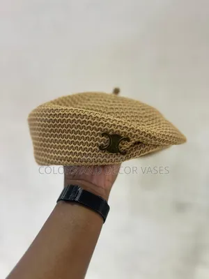 Woollen Beret Beige and White