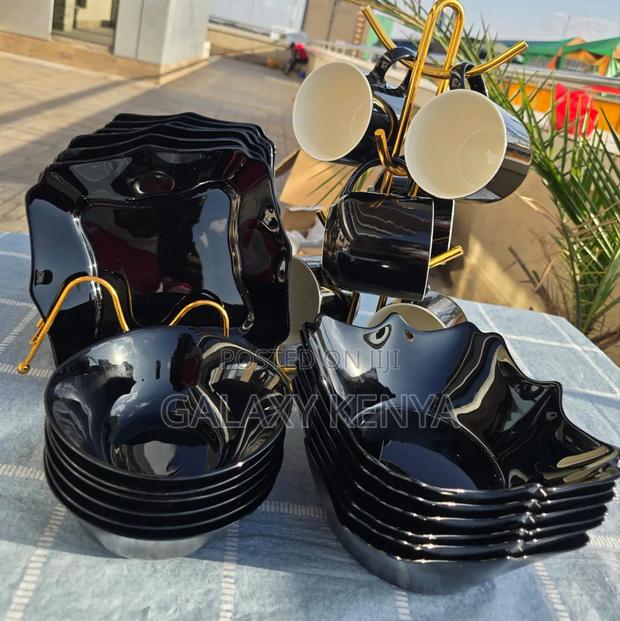 24pcs Dinner Set - Black