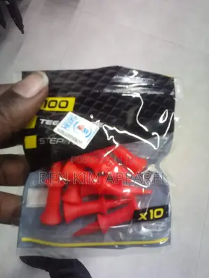 40mm Golf Step Tees 10 Pack Orange or Neon Yellow