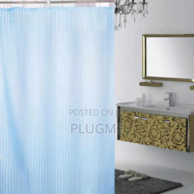 High Quality Pair of Waterproof Striped Shower Curtains - thumbnail 2