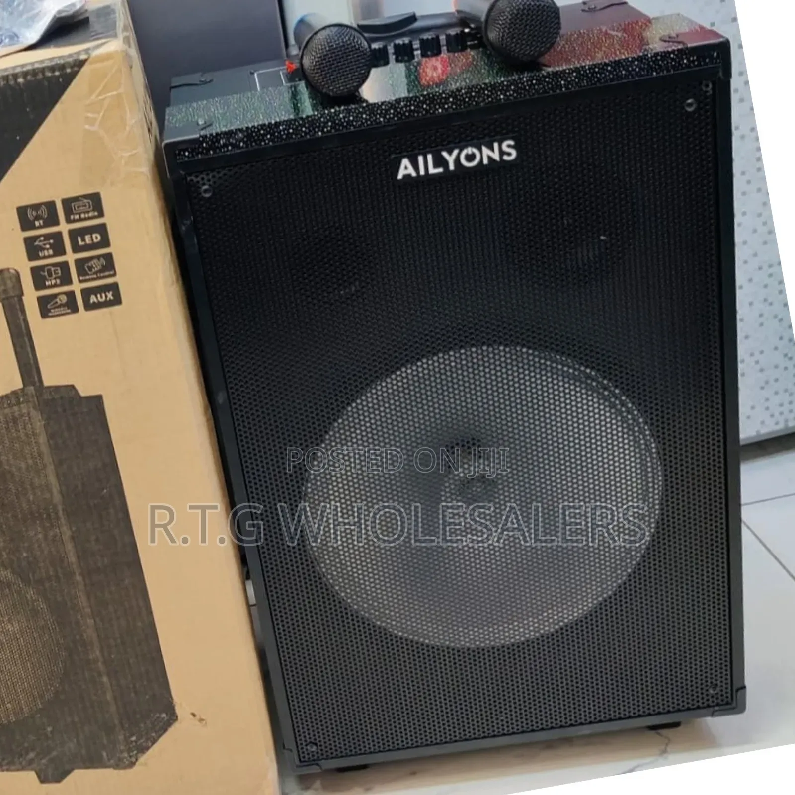 Ailyons 12′′ Portable Bluetooth Speaker – Deep Bass Loud Sound