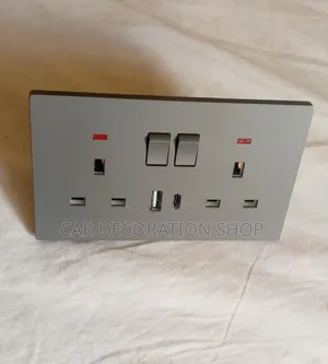 Wall Double Socket With Phone Charging Ports
