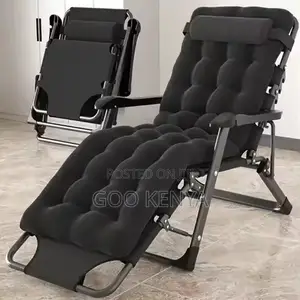Home Chair; Fabric Folding Garden Chair With High-density Cushion