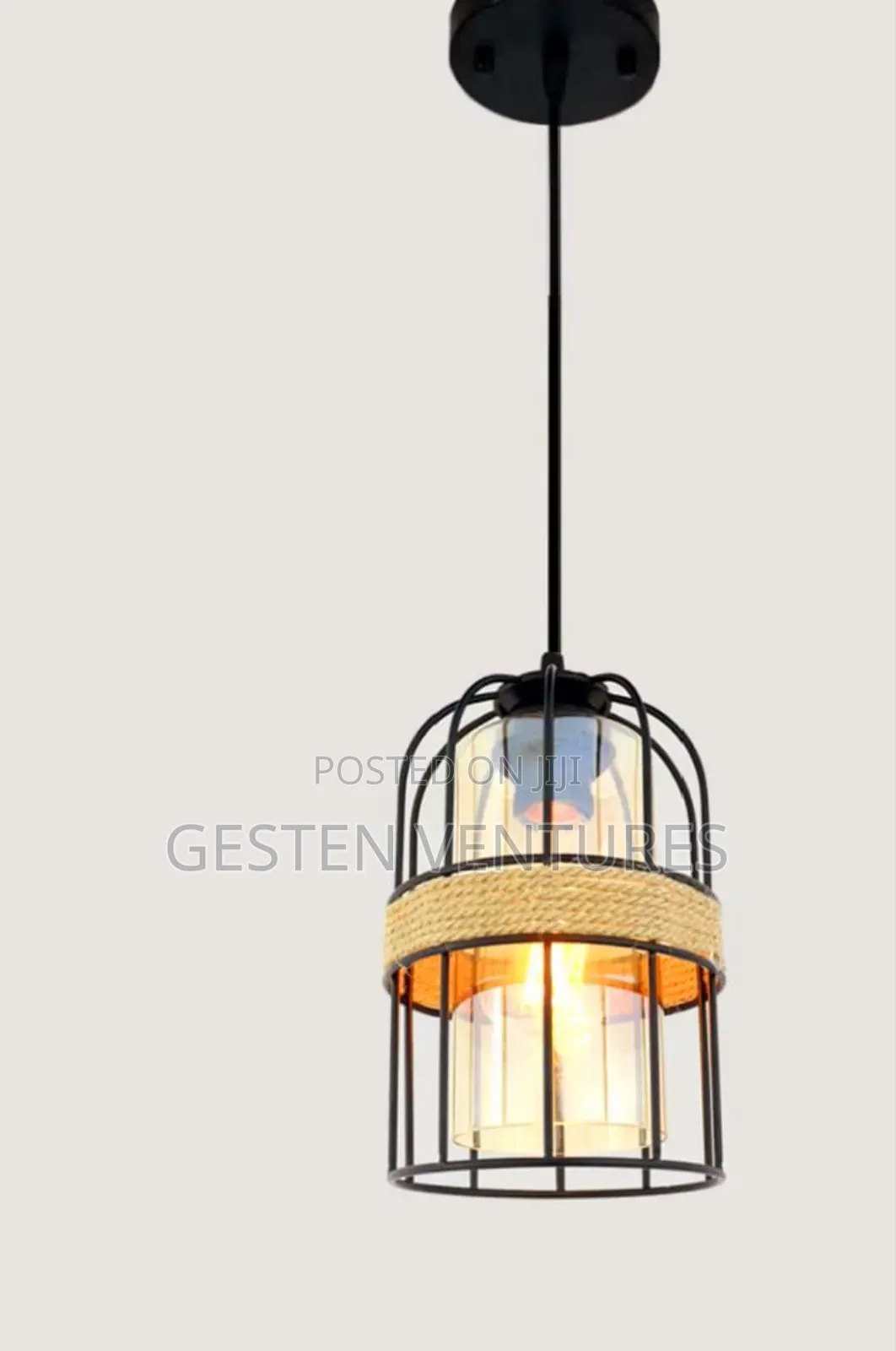 Rustic Industrial-Style Pendant Light