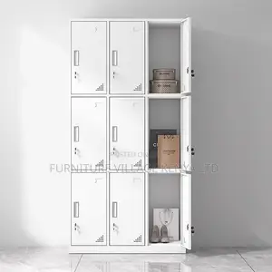 Office Cabinet; 9-locker Steel Office Cabinet