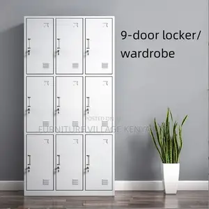 Office Cabinet; 9-locker Steel Office Cabinet