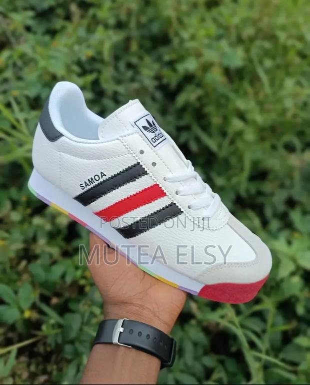 Black White Adidas Samoa Sneakers - main view