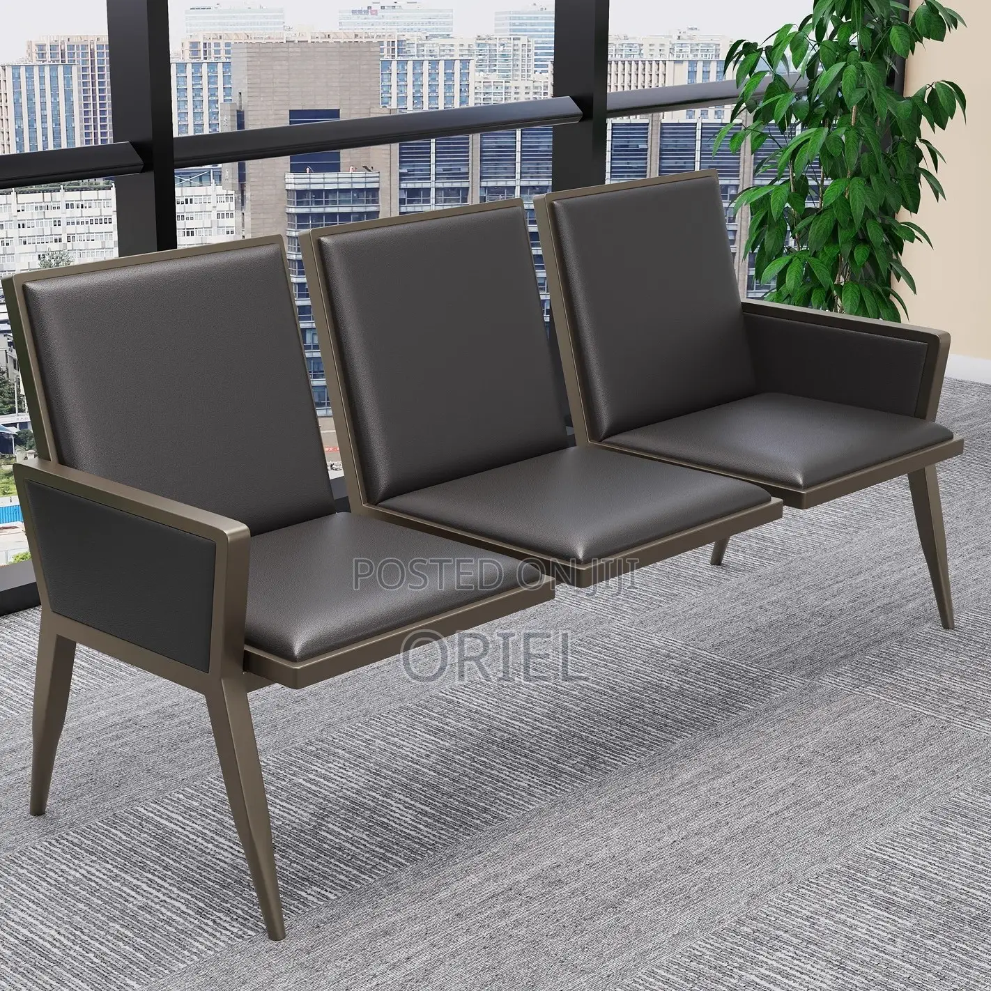 Benches; Triple-Seat Durable Reception Bench