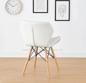 Dining Chair; Eames Leather Padded Dining Chair