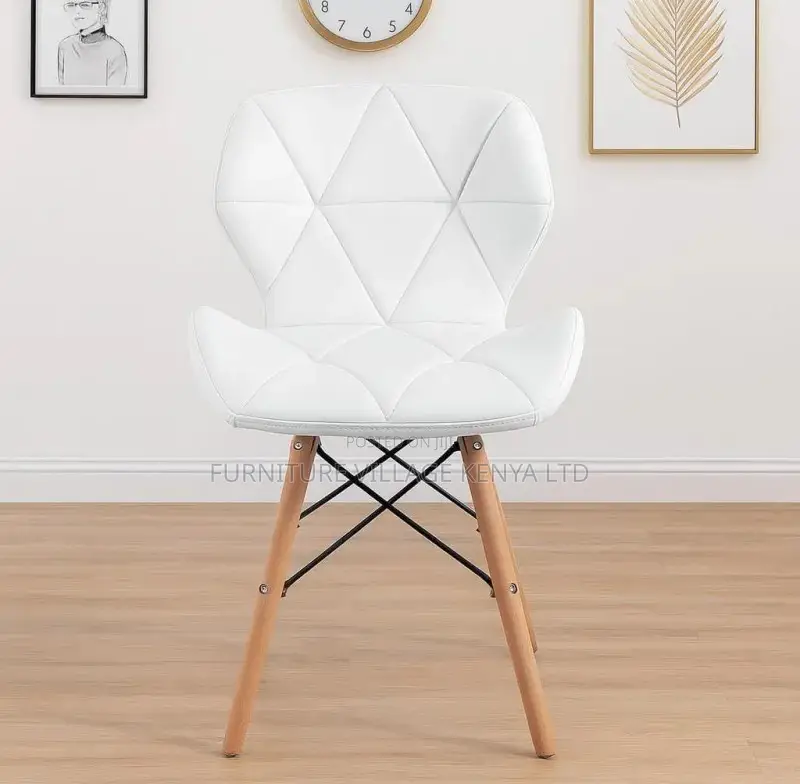 Dining Chair; Eames Leather Padded Dining Chair