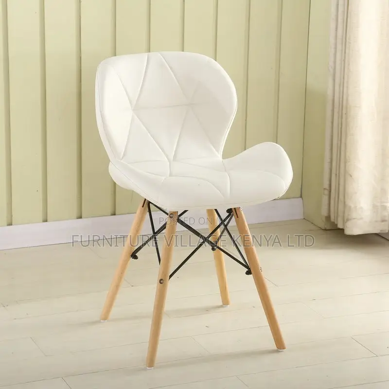 Dining Chair; Eames Leather Padded Dining Chair