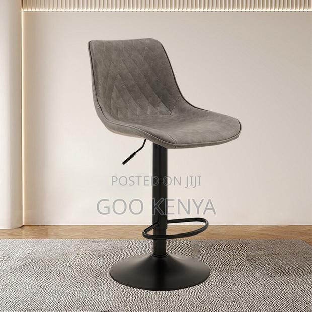 Home Bar Stool; Adjustable Height Leather Back Counter Stools