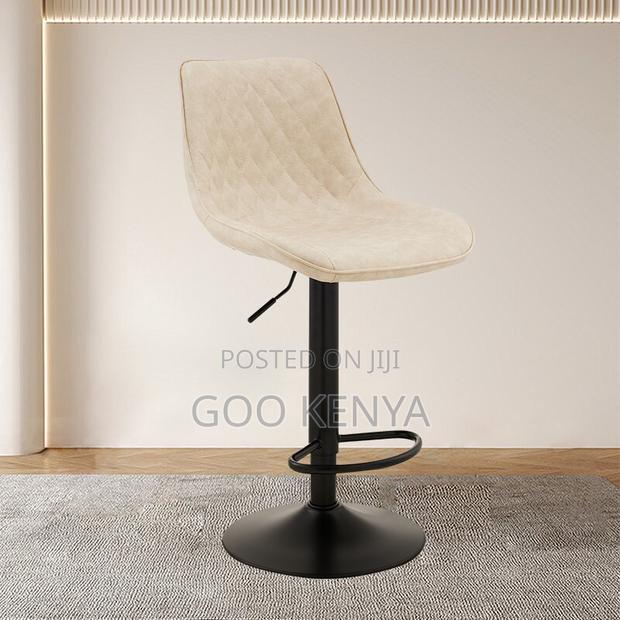 Home Bar Stool; Adjustable Height Leather Back Counter Stools - thumbnail 3