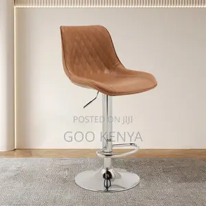 Home Bar Stool; Adjustable Height Leather Back Counter Stools