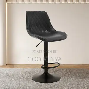 Home Bar Stool; Adjustable Height Leather Back Counter Stools