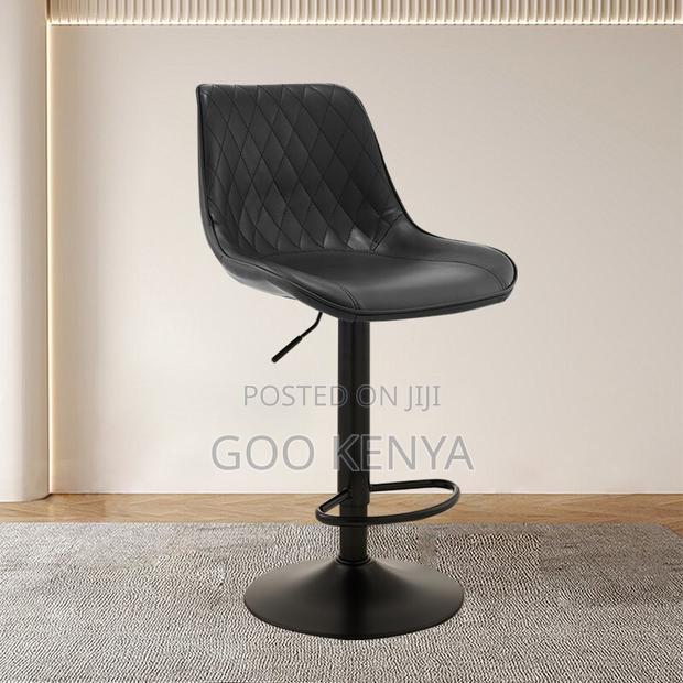 Home Bar Stool; Adjustable Height Leather Back Counter Stools - thumbnail 5