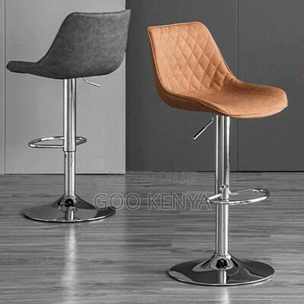 Home Bar Stool; Adjustable Height Leather Back Counter Stools - thumbnail 6
