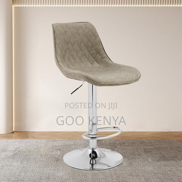 Home Bar Stool; Adjustable Height Leather Back Counter Stools - thumbnail 7
