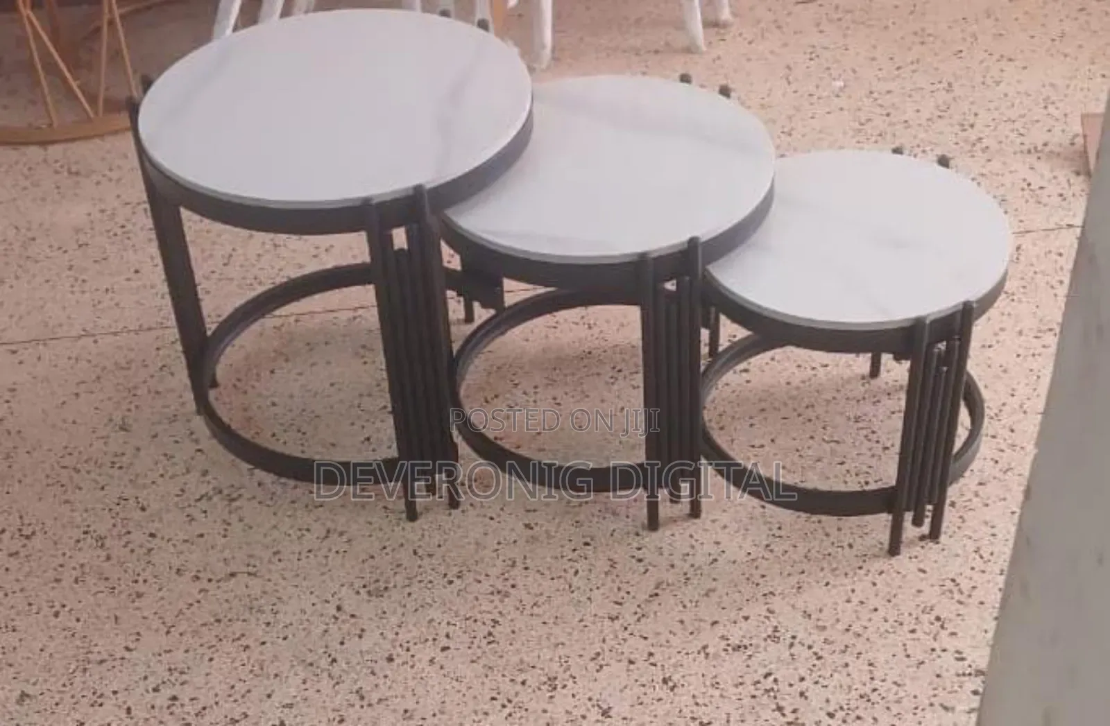 3 in 1 Executive Pure Marble Table