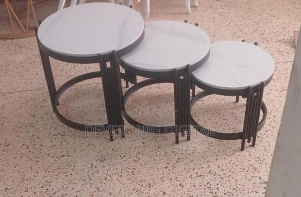 3 in 1 Executive Pure Marble Table