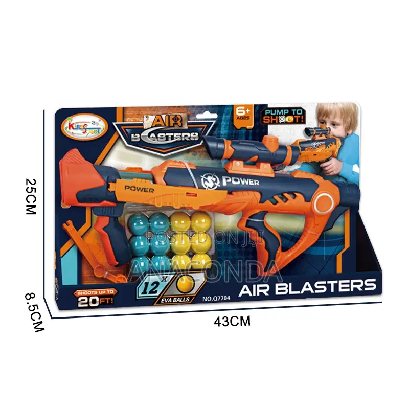 Kids Air Blaster Foam Ball Popper , Kids Soft Balls Gun