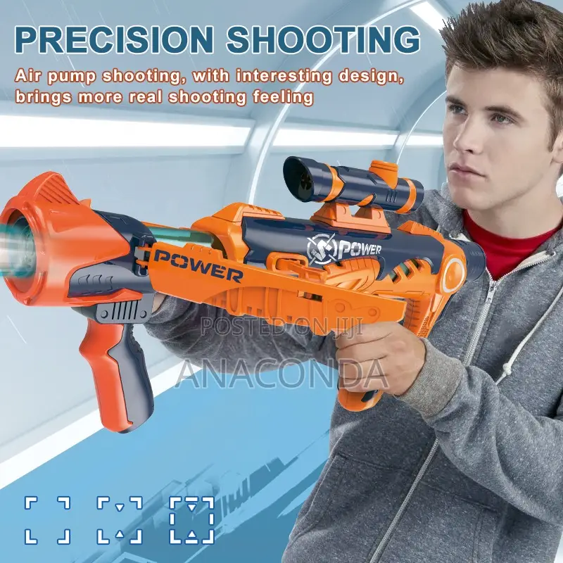 Kids Air Blaster Foam Ball Popper , Kids Soft Balls Gun