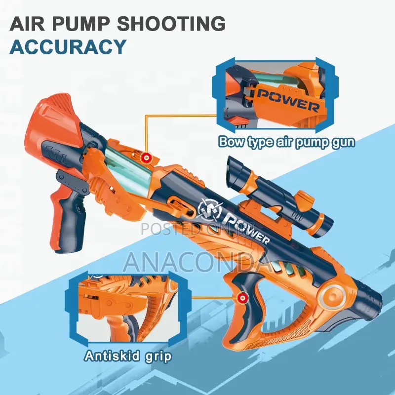 Kids Air Blaster Foam Ball Popper , Kids Soft Balls Gun