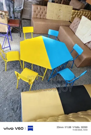 Kindergarten School Furniture Set / Trapezium Tables