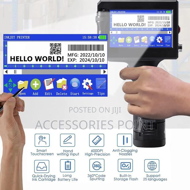 Portable Handheld Inkjet Printer Coding Machine for Labelling - Date - thumbnail 3