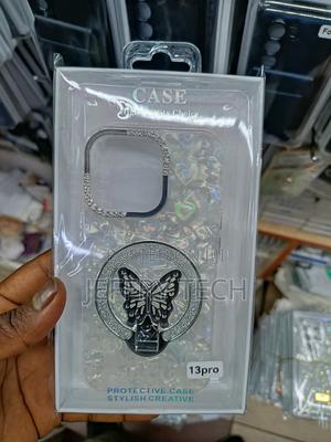 Transparent Tpu Case Support Butterfly Ring for iPhone 17 Pro - thumbnail 2