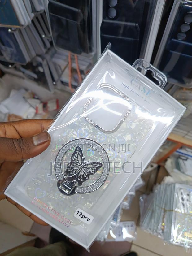 Transparent Tpu Case Support Butterfly Ring for iPhone 17 Pro - thumbnail 3