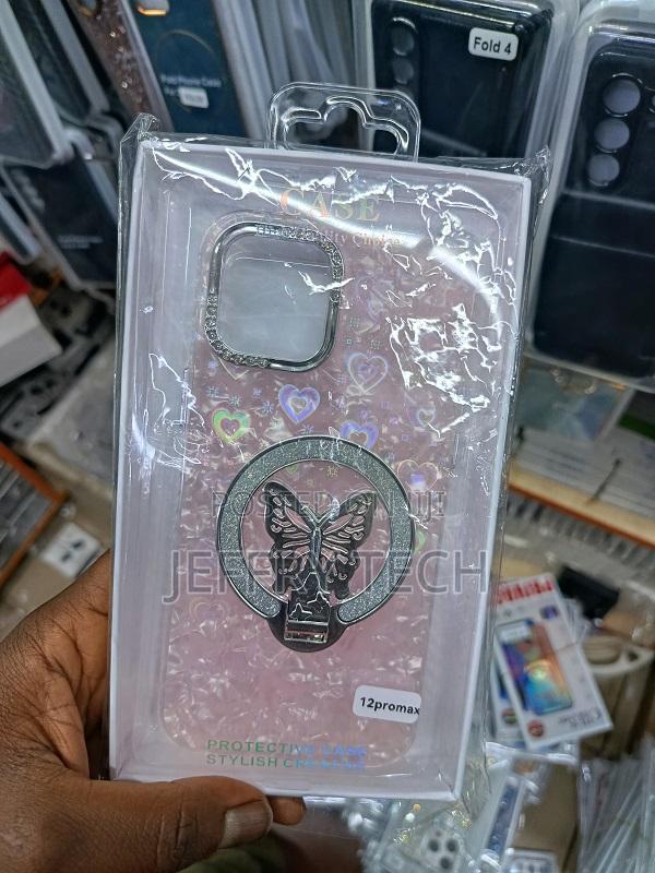 Butterfly Bejeweled Kickstand Case for iPhone 12 Pro Max - main view