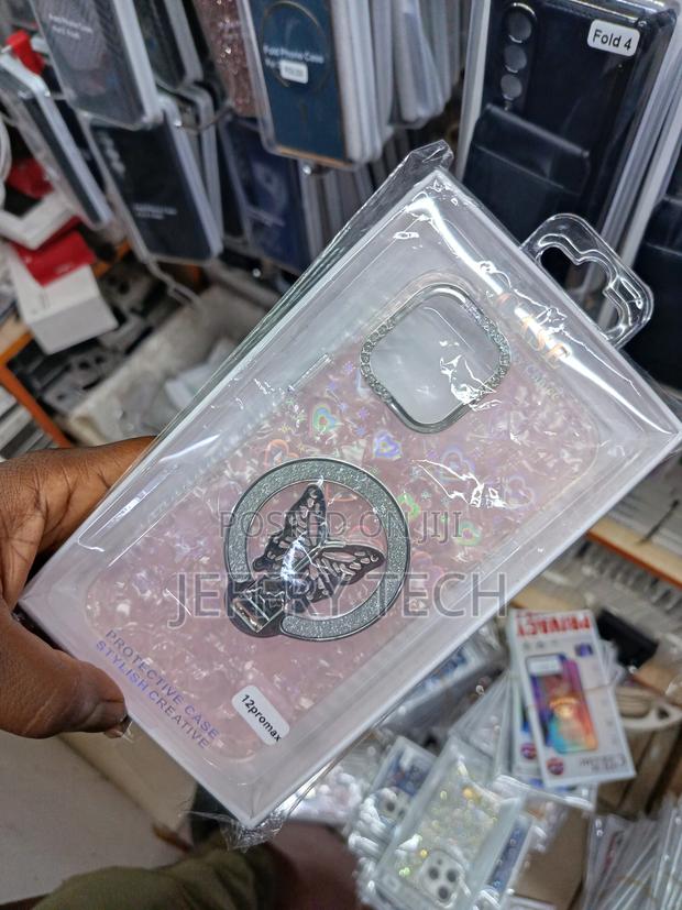 Butterfly Bejeweled Kickstand Case for iPhone 12 Pro Max - thumbnail 3