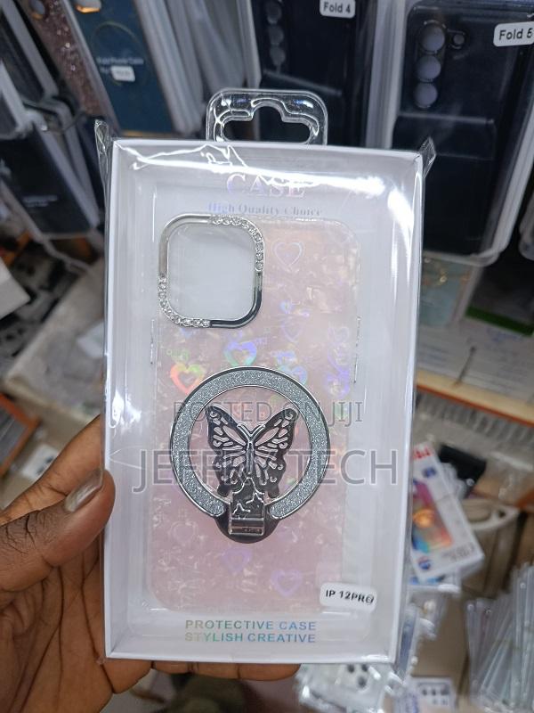 iPhone 12 Pro Luxury Plating Butterfly 3d Folding Holder Bracket Phone - main view