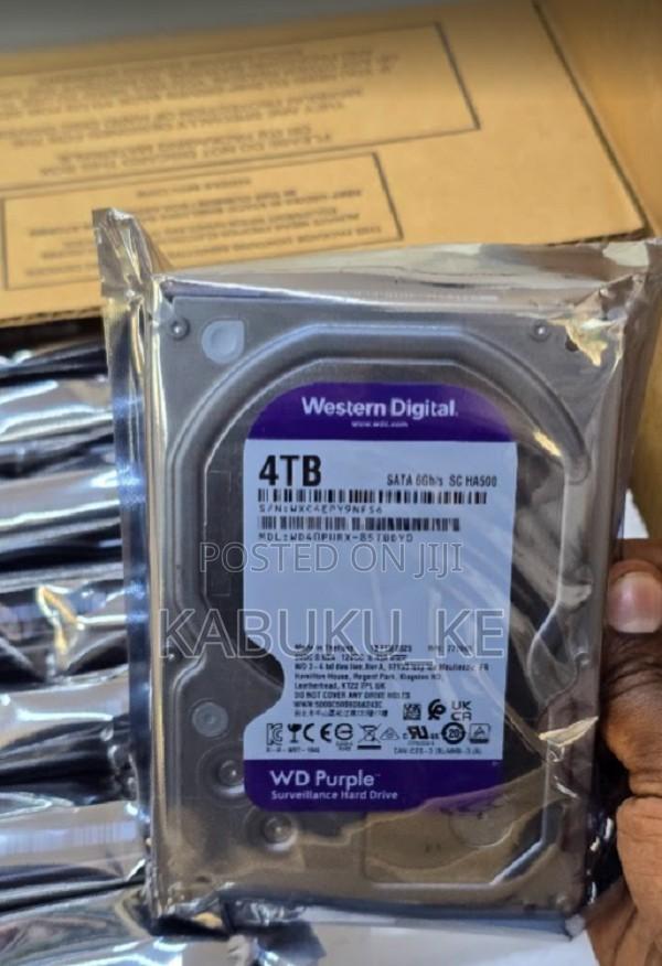 Cctv 4tb Surveillance Internal Hard Disk- Western Digital Purple - main view