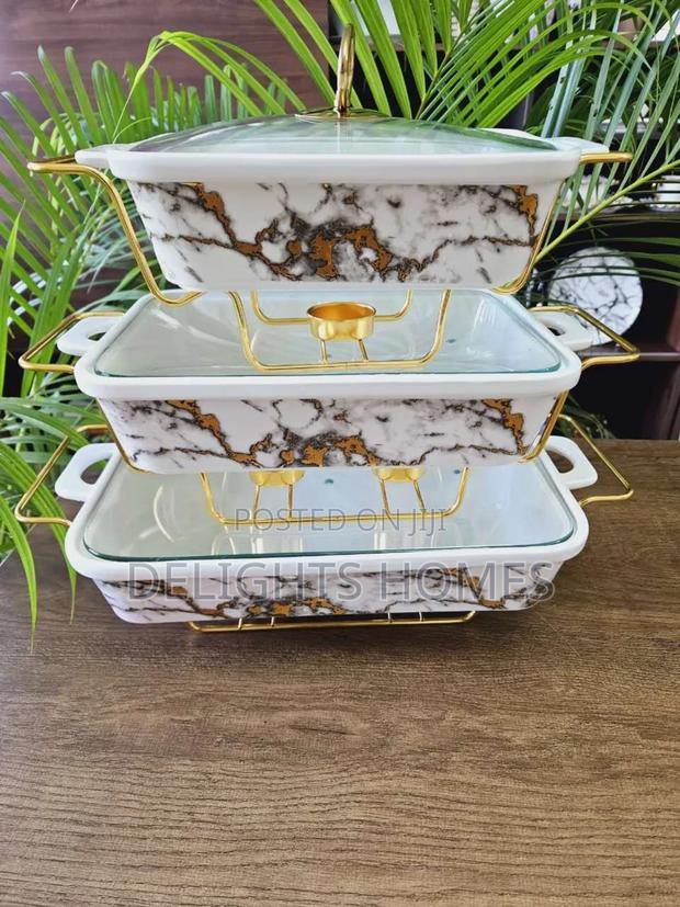 3pcs Ceramic Chaffing Dish_ele - main view