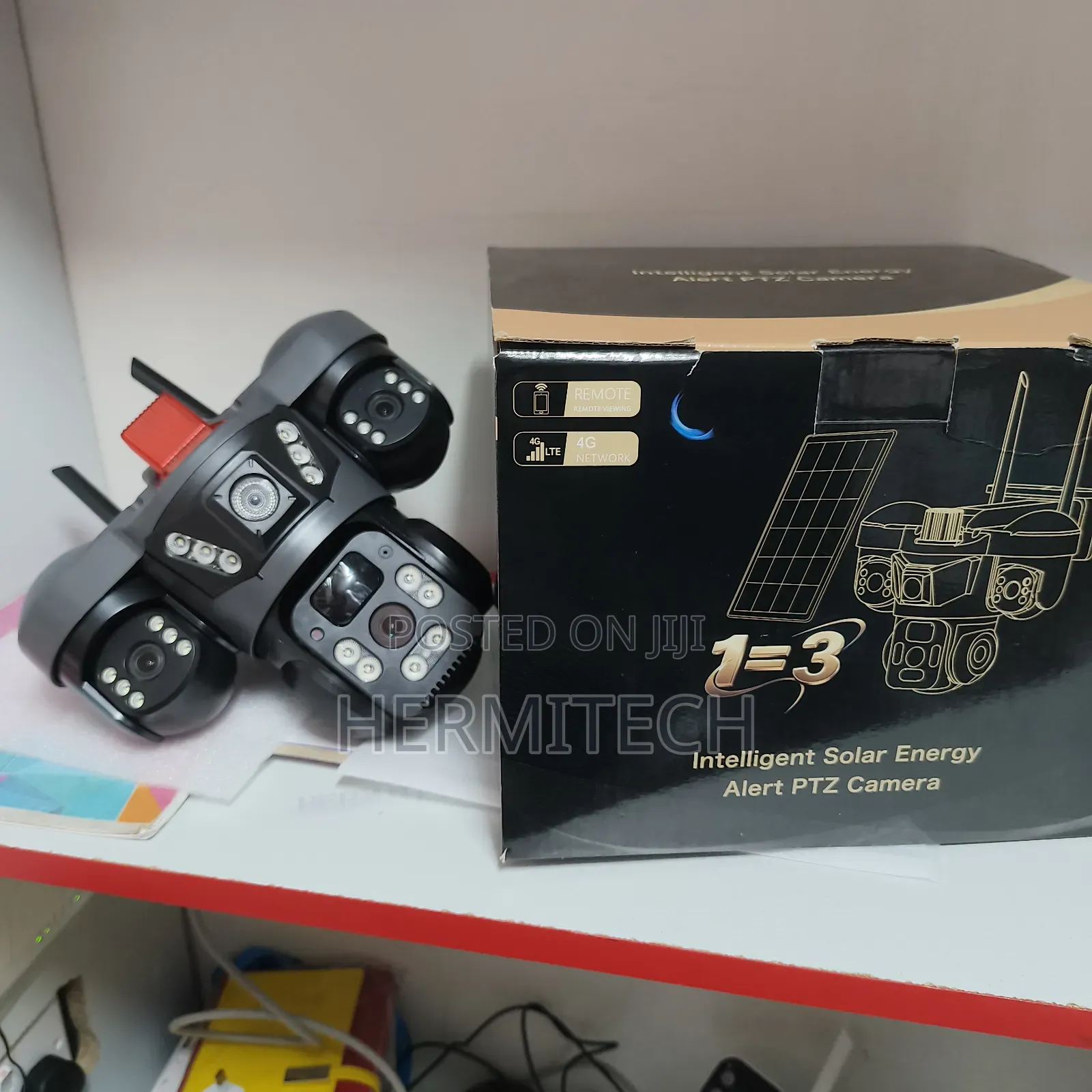 4g Enabled CCTV Camera With 3lens Solar Powered