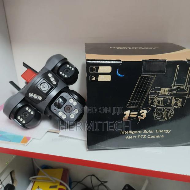 4g Enabled CCTV Camera With 3lens Solar Powered - main view