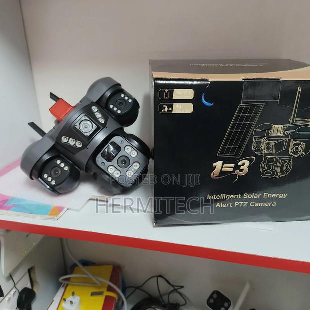 4g Enabled CCTV Camera With 3lens Solar Powered - thumbnail 2