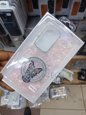 Glitter Butterfly Hoop for S25 Ultra Pink Butterfly Hoop