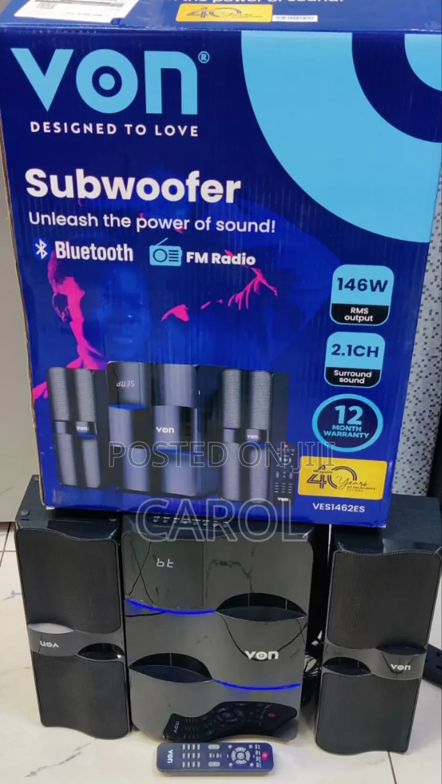Von Woofer 2.1 146w Available
