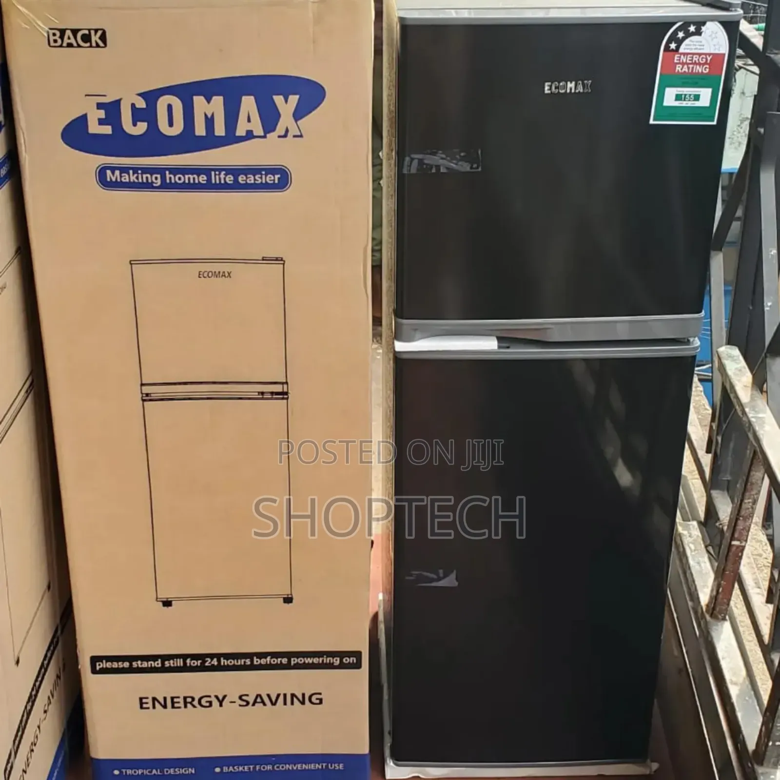 Ecomax 138 Litres Dark Silver Double Door Refrigerator