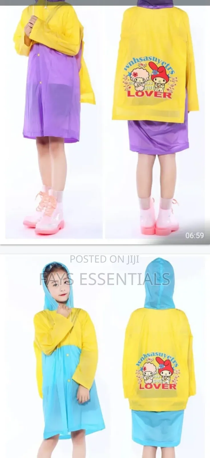 Kids Hooded Raincoat