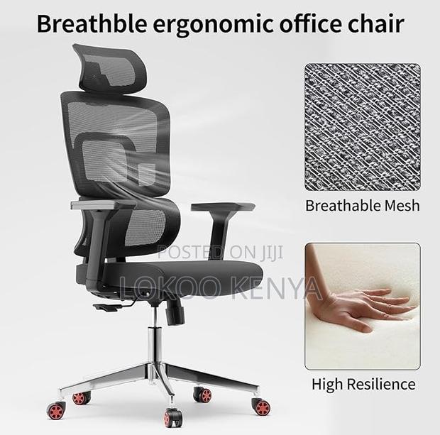 Office Chair; Imported Orthopedic Mesh High Back Office Chair - thumbnail 3